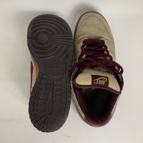 10 Vintage Nike Dunk Low Pro SB Red Hemp Sneakers - Picture 4 of 5
